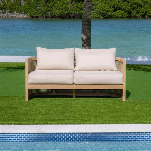Panama Jack PJO-4401-NAT-LS 27 x 28 x 60 in. Cabo Loveseat with Cushion, Natural