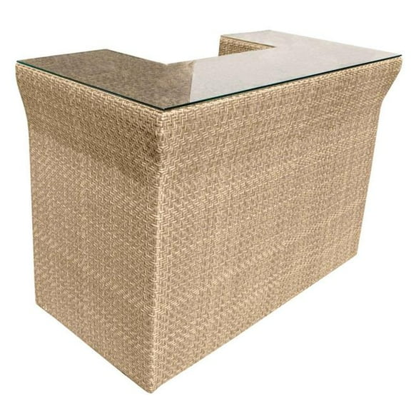 Panama Jack PJO-3801-NAT-BC-GL 41.5 x 60 x 30 in. Austin Bar with Glass, Natural