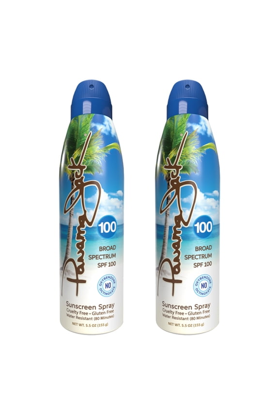 Continuous Spray Sunscreen - SPF 100, Broad Spectrum UVA/UVB Protection, PABA, Paraben, Gluten & Cruelty Free, Water Resistant (80 Minutes), 5.5 OZ (Pack of 2)