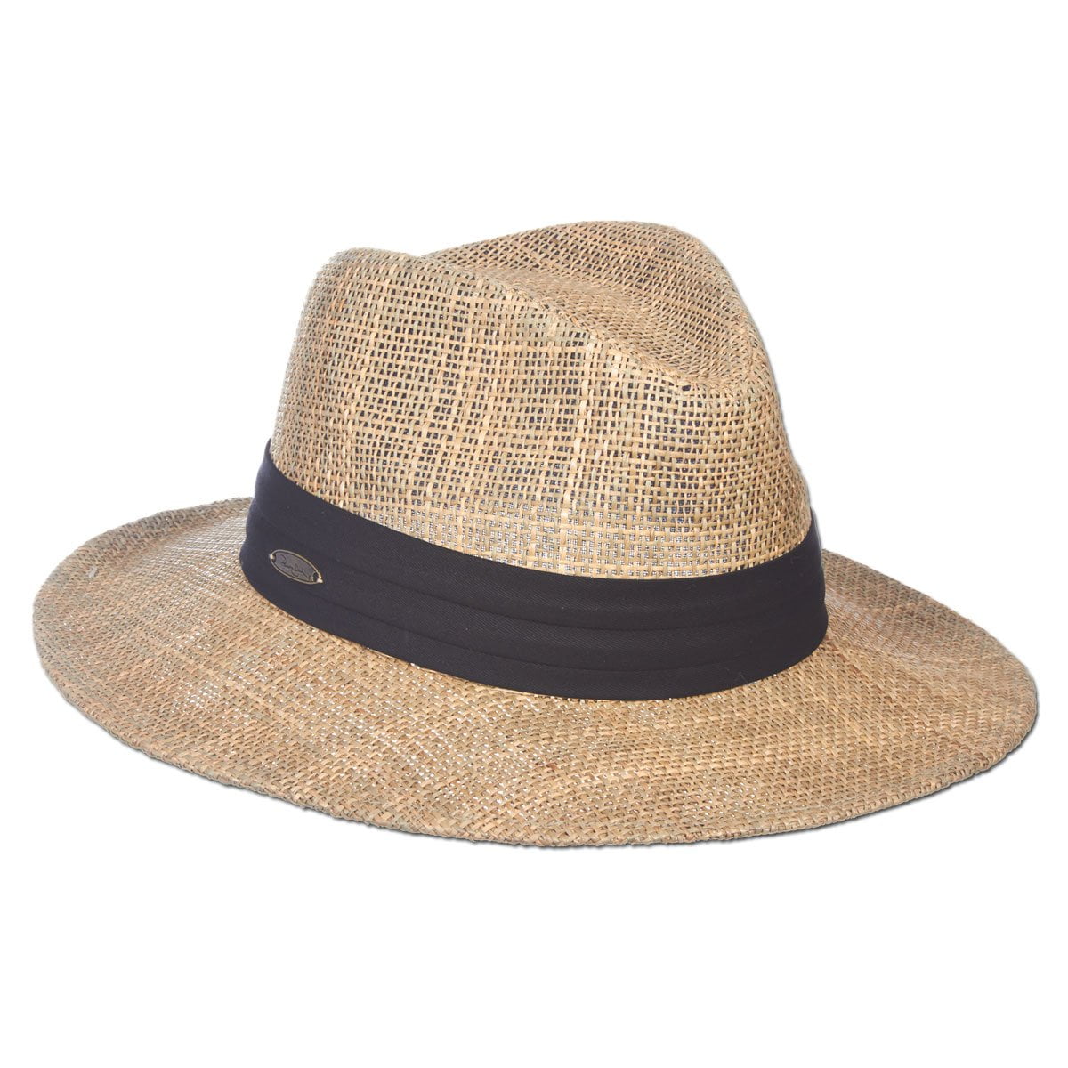 Panama Jack Dos Sombras Matte Seagrass Straw Safari Sun Hat with 3