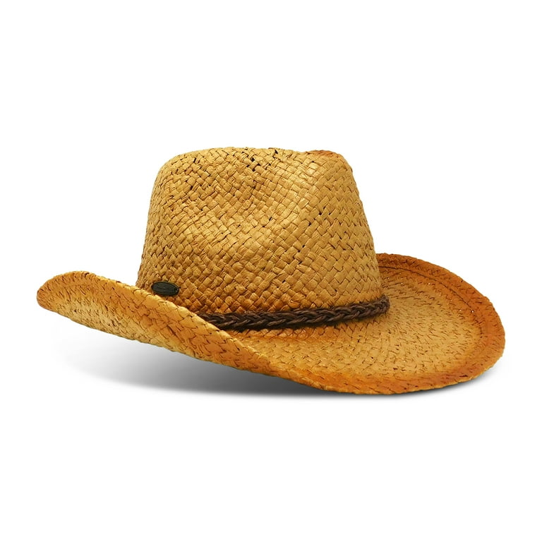 Drifter Orange Felt Flat Brim Western Hat Medium Fits 7-1/8 to 7-1/4