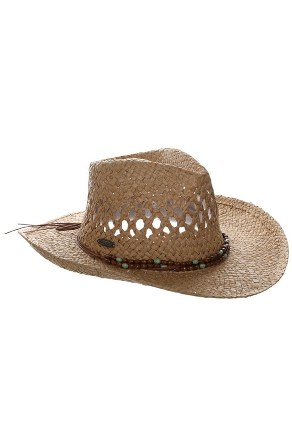 Drifter Sun Hat - Toyo Straw, 3 1/4" Shapeable Brim (Tea)