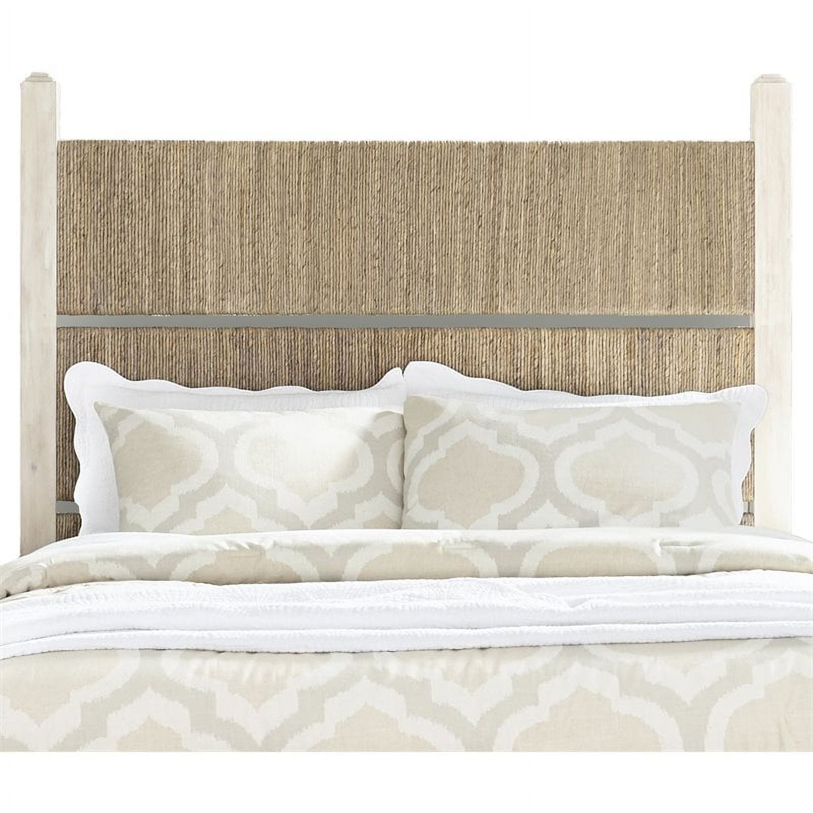 Panama Jack Graphite Coastal Wood and Wicker Woven King Headboard in ...
