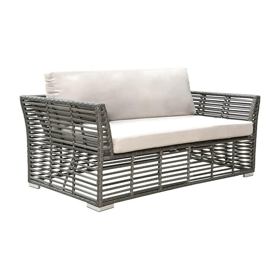 Panama Jack PJO-1601-GRY-LS-SU-756 26 x 34 x 55 in. Graphite Loveseat with Cushion, Aruba