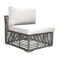 thumbnail image 1 of Panama Jack PJO-1601-GRY-A-SU-739 26 x 34 x 34 in. Graphite Modular Armless Chair with Cushion, Melon, 1 of 2