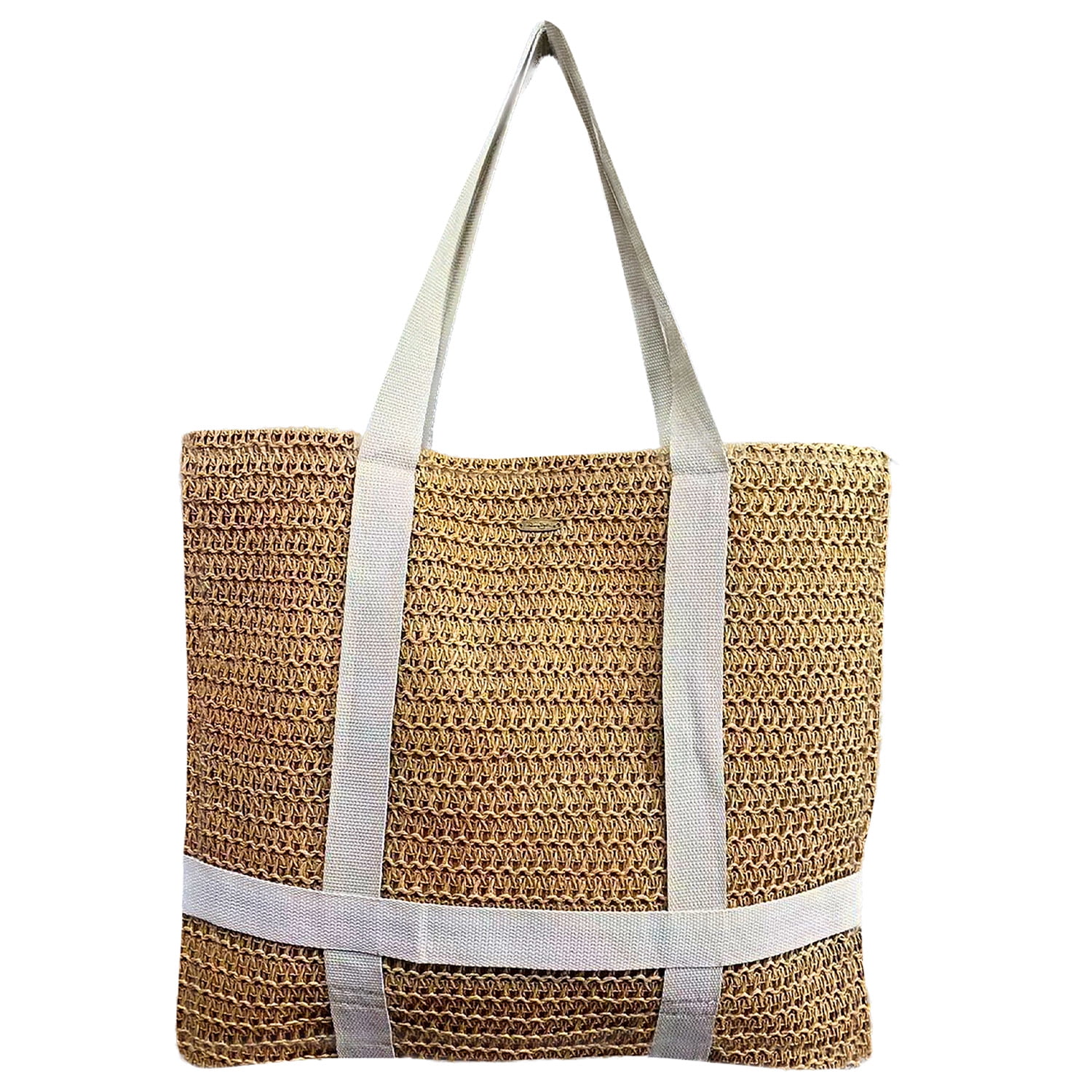 Panama Jack Hat Carrying Crocheted Toyo Tote Beach Bag