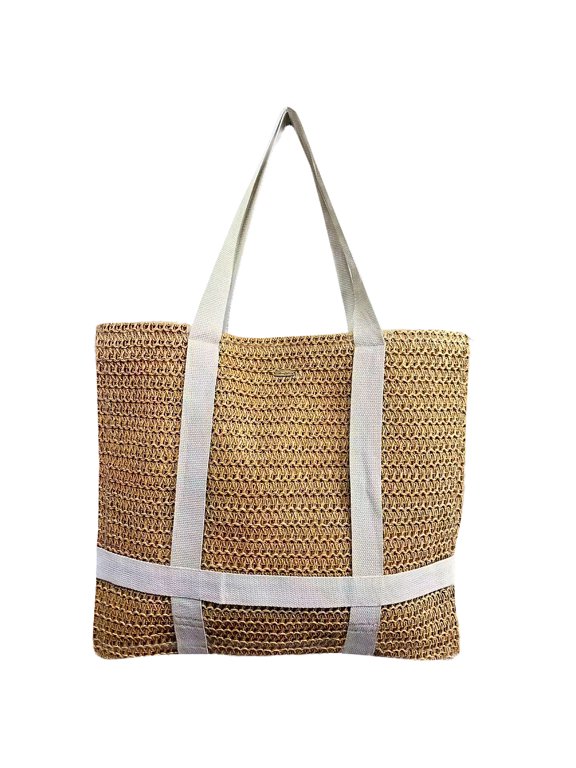 Hat Carrying Crocheted Toyo Tote Beach Bag