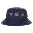 thumbnail image 1 of Panama Jack Infant Bucket Hat - Lightweight, Packable, Beach Sea Life, 2" Brim (Navy), 1 of 6