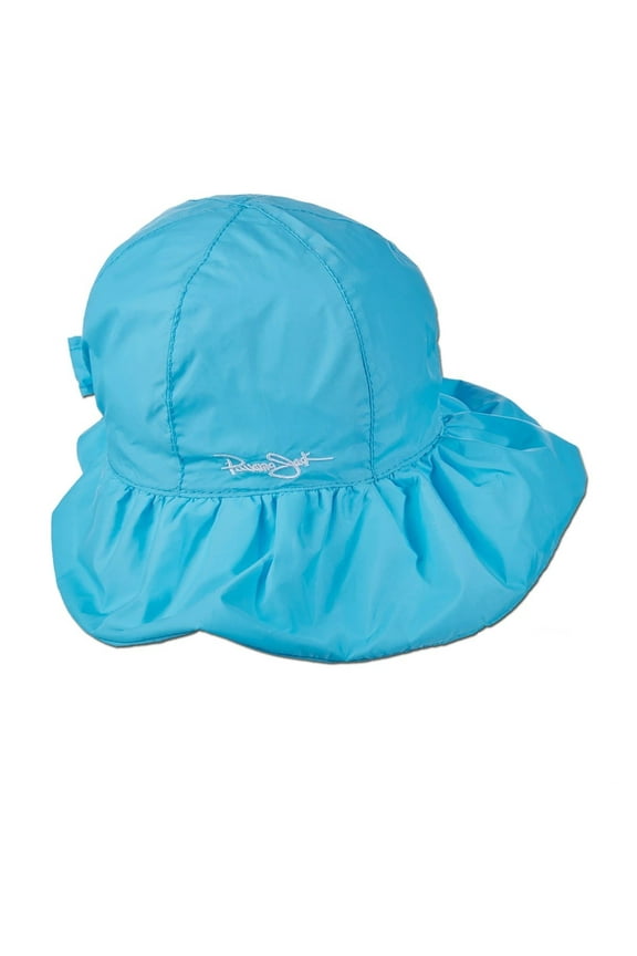 Kids Sun Hat - Lightweight, Packable, UPF (SPF) 50+ Sun Protection, 2 1/2" Wide Brim with Chin Strap (Turquoise)