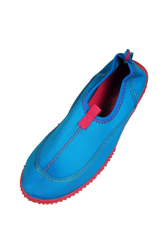 Ladies' Aqua Sock Water Shoes, Blue, Pink 7(M) US