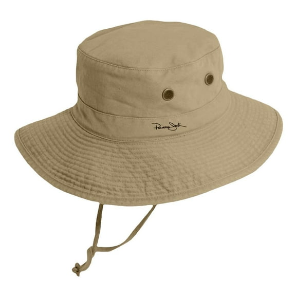 Panama Jack Marina Bay Cloth Boonie Bucket Sun Protection Hat (Khaki, Medium)