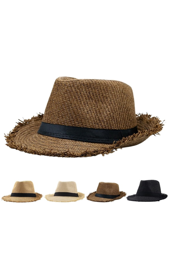 Panama Jack Matte Straw Safari Sun Hat with 3-Pleat Ribbon Band (Blue Band, Small/Medium)