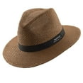 thumbnail image 1 of Panama Jack Matte Toyo Ribbon Safari Sun Hat (Brown, Large), 1 of 9