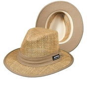 Panama Jack Mens Matte Seagrass Safari Hat Large