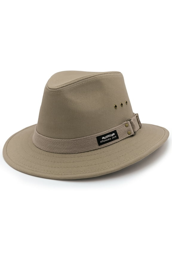 Men's Original Canvas Safari Sun Hat, 2 1/2" Brim, UPF (SPF) 50+ Sun Protection (Khaki, X-Large)