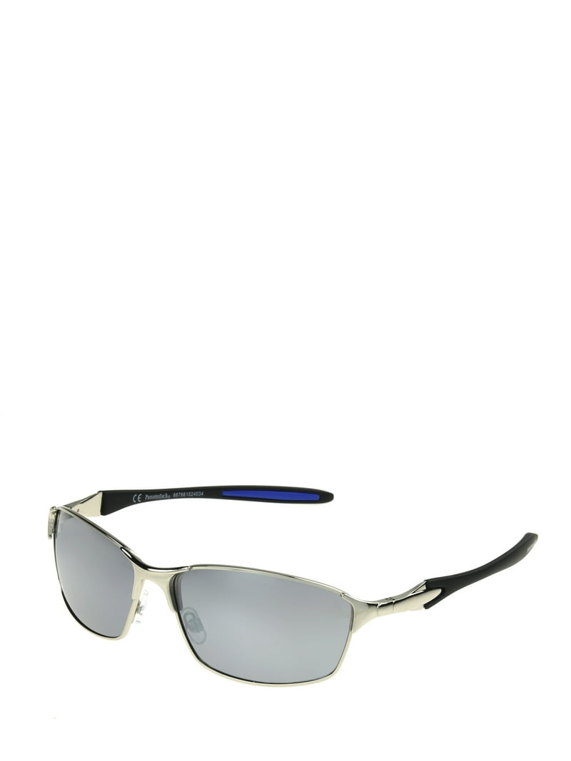 Panama Jack Men's Plastic Gunmetal Rectangle Sunglasses 128
