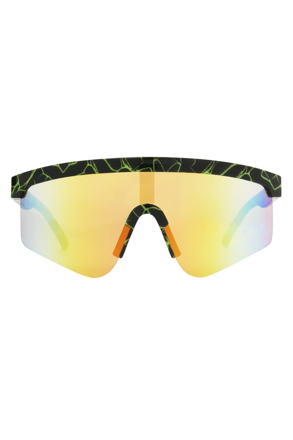 Men's Shield Fashion Sunglasses Black