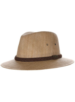 Panama Jack Gambler Straw Hat - Lightweight, 3 Big Brim, Inner