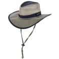 thumbnail image 1 of Panama Jack Men's Mesh Crown Safari Sun Hat with Chin Cord, UPF 50+, Large, Navy, 1 of 9