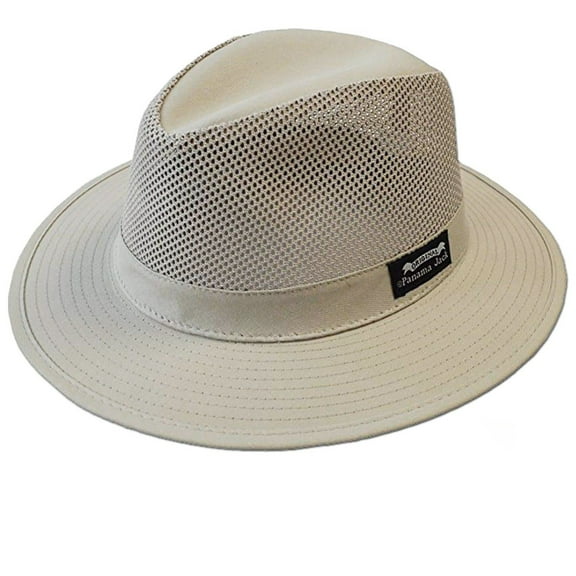 Panama Jack Original Mesh Safari Hat, 2 1/2" Brim, UPF (SPF) 50  Sun Protection (Large)
