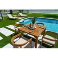 thumbnail image 1 of Panama Jack PJO-3601-NAT-5DA-CUSH-SU-736 Bali Teak 5 Piece Square Dining Table with Cushion, Coal, 1 of 1