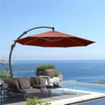 thumbnail image 1 of Panama Jack PJO-6115-TERRA-UM 11.5 ft. Cantilever Sunbrella Terracotta 360 Deg Umbrella with Movable Base - 114 x 142 x 142 in., 1 of 6