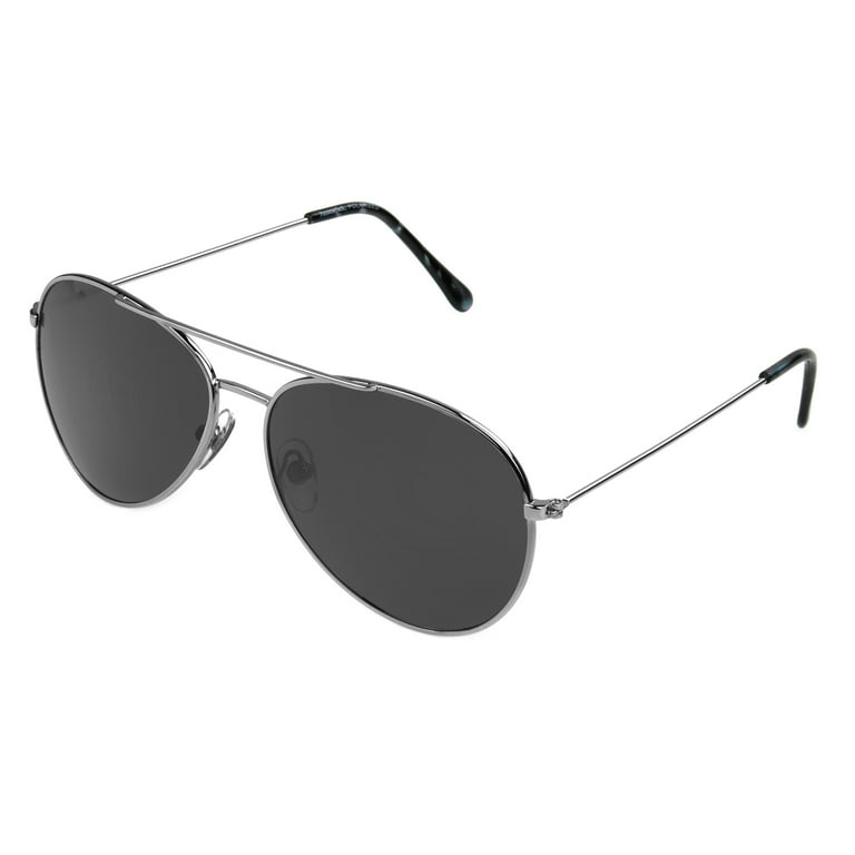 Panama Jack Polarized Pilot Aviator Sunglasses (Gun Metal