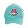 thumbnail image 1 of Panama Jack Retro Palm Baseball Cap, Adjustable Closure, Packable, Lightweight, 3" Brim (Turquoise), 1 of 8