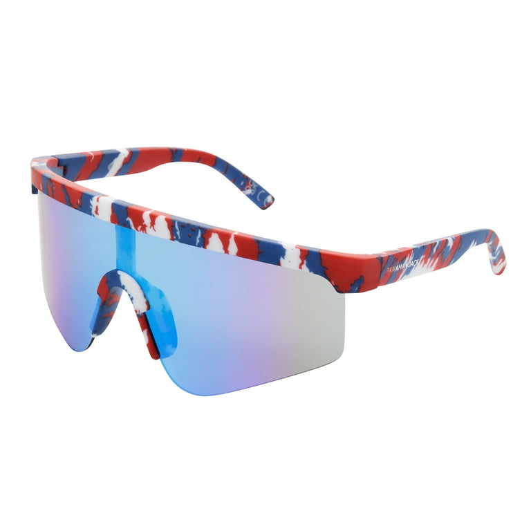 Panama Jack Retro Surf Shield Sunglasses, 100% UVA-UVB Lens