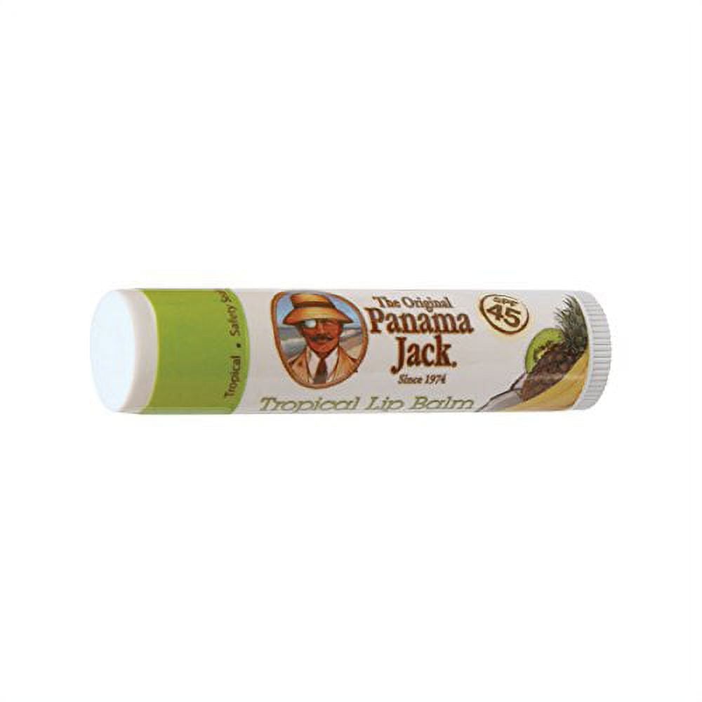 Panama Jack SPF 45 Sunscreen Tropical Lip Balm, Broad Spectrum, Prevents & Soothes Dry, Chapped Lips (Pack of 1)