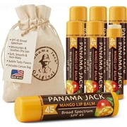 Panama Jack SPF Lip Balm, Smooth and Hydrating Lip Care Moisturizer, SPF 45, Mango, 7 Pack