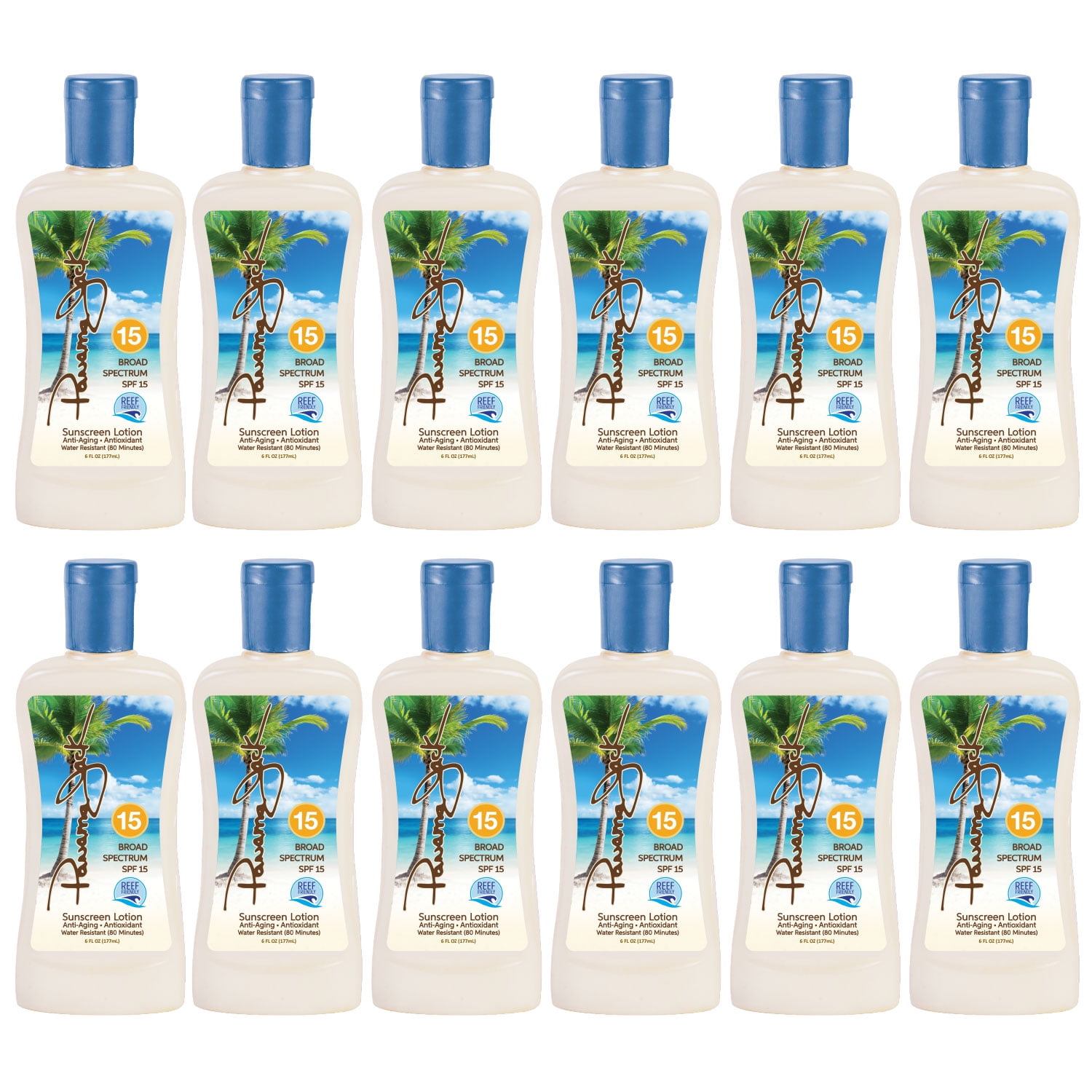 Panama Jack Sunscreen Suntan Lotion SPF 15, Broad Spectrum UVA/UVB Protection, ReefFriendly