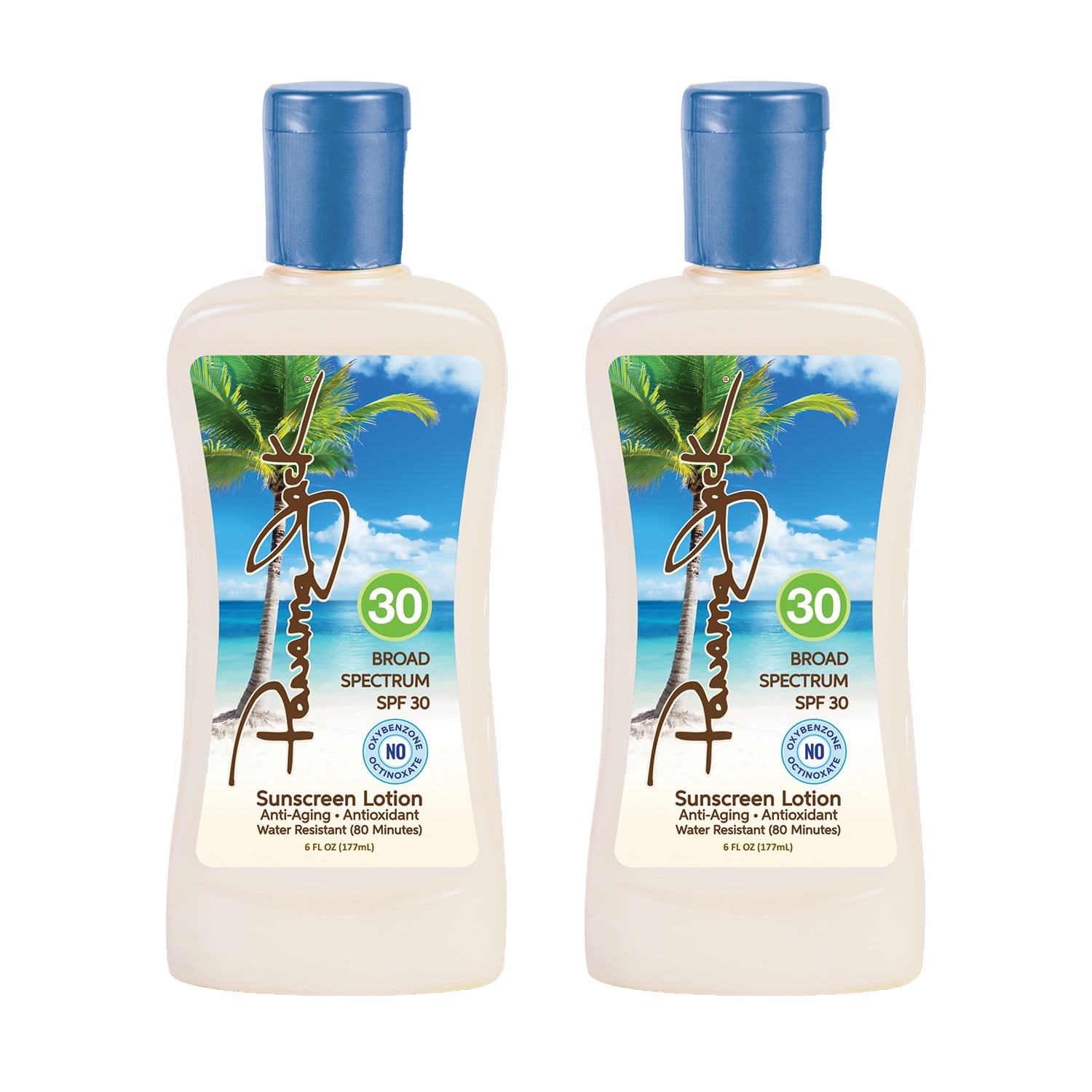 Panama Jack Sunscreen Suntan Lotion - SPF 30, Broad Spectrum UVA/UVB Protection, PABA, Paraben, Gluten & Cruelty Free, 6 FL OZ (Pack of 2)