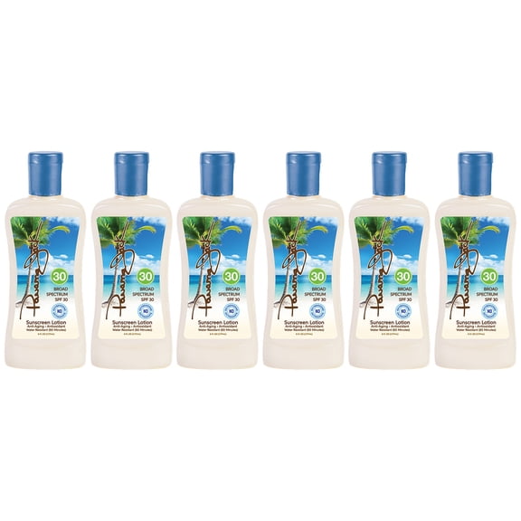 Panama Jack Sunscreen Suntan Lotion - SPF 30, Broad Spectrum UVA/UVB Protection, PABA, Paraben, Gluten & Cruelty Free, 6 FL OZ (Pack of 6)
