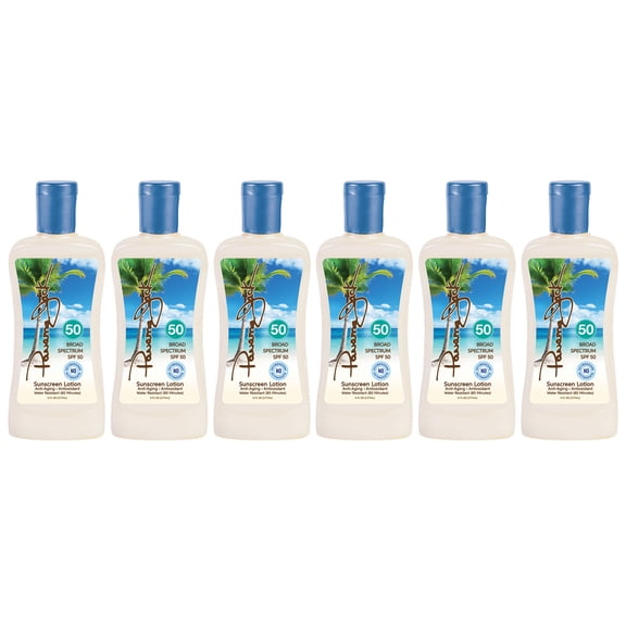 Panama Jack Sunscreen Suntan Lotion - SPF 50, Broad Spectrum UVA/UVB Protection, PABA, Paraben, Gluten & Cruelty Free, 6 FL OZ (Pack of 6)