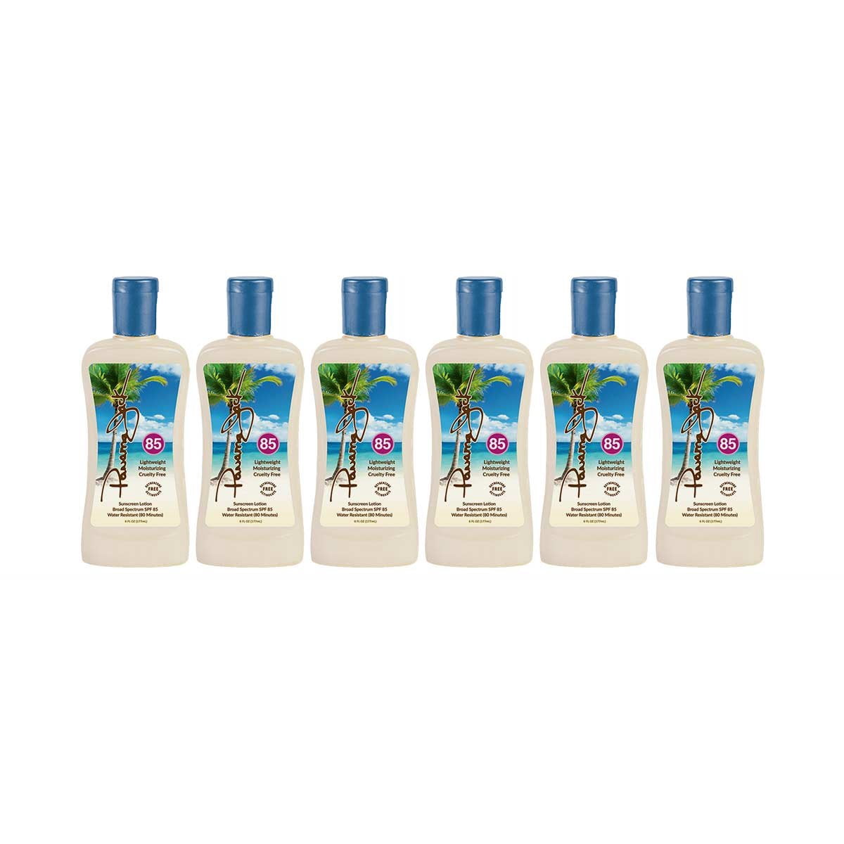 Panama Jack Sunscreen Suntan Lotion - SPF 85, Broad Spectrum UVA/UVB Protection, PABA, Paraben, Gluten & Cruelty Free, 6 FL OZ Pack of 6