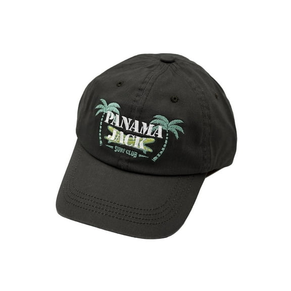 Panama Jack Surf Club Baseball Cap, Adjustable Closure, Packable, Lightweight, 3" Brim Olive