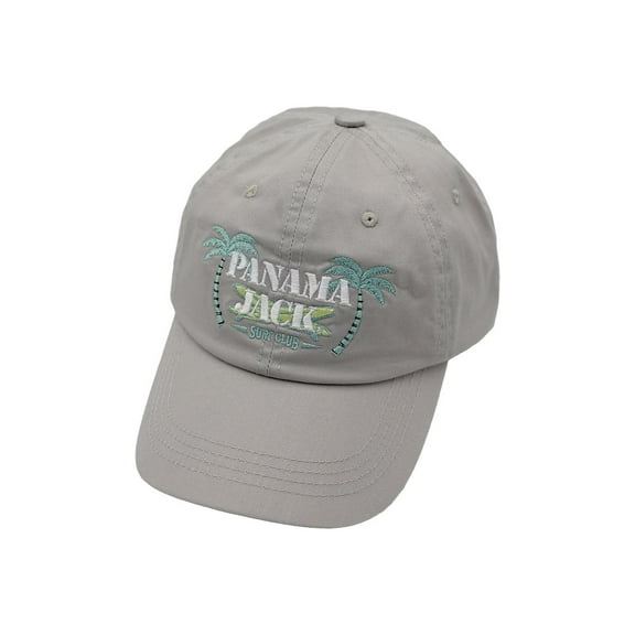 Panama Jack Surf Club Baseball Cap, Adjustable Closure, Packable, Lightweight, 3" Brim Putty