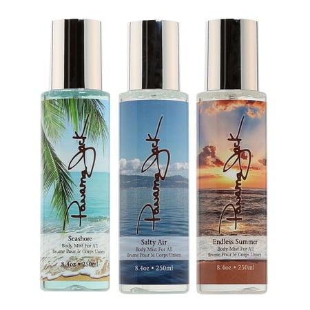 Panama Jack Seashore, Salty Air & Endless Summer 3-Piece Body Mist Fragrance Set for Men & Women, 8.4 fl oz Each