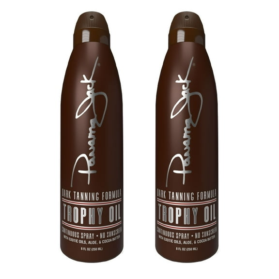 Panama Jack Trophy Suntan Oil - Contains No Sunscreen Protection (0 SPF), Light Formula with Exotic Oils, Aloe and Cocoa Butter, Tropical Fragrance, 5.5 OZ (Pack of 2)