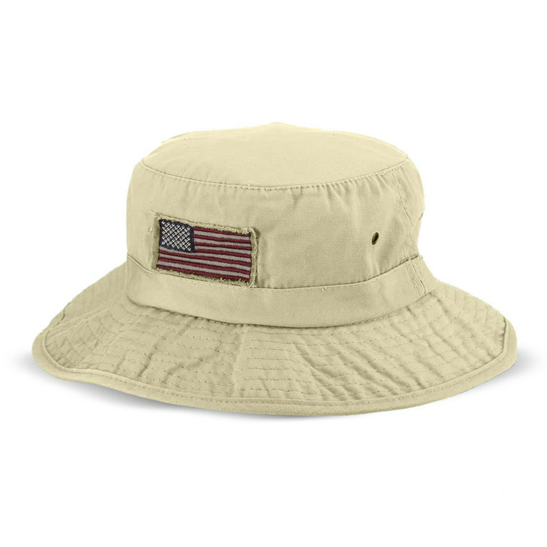 Panama Jack USA Bucket Hat - Lightweight, Packable, UPF (SPF) 50+ Sun  Protection, 2 3/4 Big Brim (Navy, Medium)