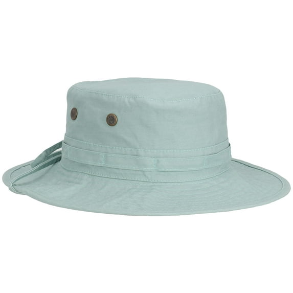 Panama Jack Women's Bucket Hat - Palm Print Underbrim, Packable, Adjustable, UPF (SPF) 50+ UVA/UVB Sun Protection, 3" Brim (Aqua)