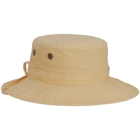 Panama Jack Women's Bucket Hat - Palm Print Underbrim, Packable, Adjustable, UPF (SPF) 50+ UVA/UVB Sun Protection, 3" Brim (Khaki)