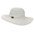 thumbnail image 1 of Panama Jack Women's Crocheted Toyo Sun Hat with Sizing Tie, 4" Big Brim (White), 1 of 7