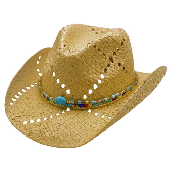 Panama Jack Women's Sierra Drifter - Lightweight Toyo Straw, Shapeable 2 3/4" Brim