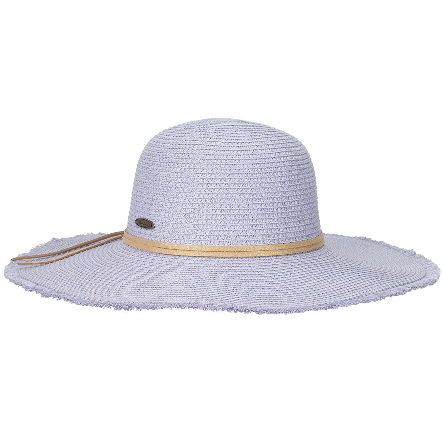 Panama Jack Women's Sun Hat - Straw Paper Braid, Packable, UPF (SPF) 50+  UVA/UVB Sun Protection, 4 1/2 Big Brim (Lavender) 
