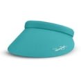 thumbnail image 1 of Panama Jack Women's Sun Visor - Packable Lightweight Microfiber, 4" Peak Brim Bill with Embroidered Logo (Turquoise), 1 of 7