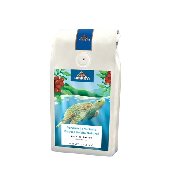 Panama La Victoria Boutet Geisha Natural - Roasted by Amrita Certified Pure - Whole Bean Coffee - 2lb Bag