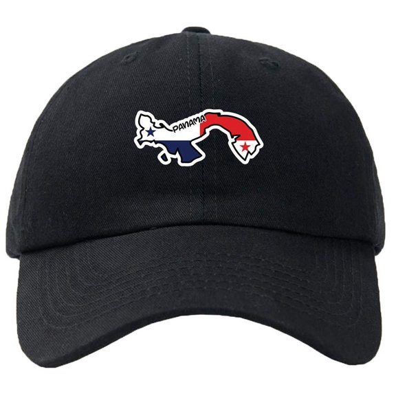 Panama Map Flag Baseball Cap Hat Hook & Loop Closure - Personalize it!