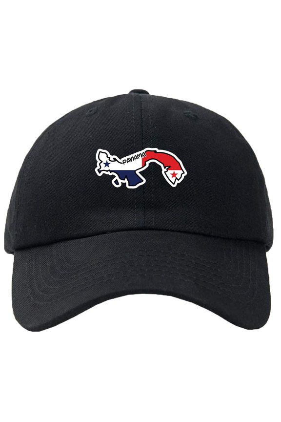 Panama Map Flag Baseball Cap Hat Hook & Loop Closure - Personalize it!